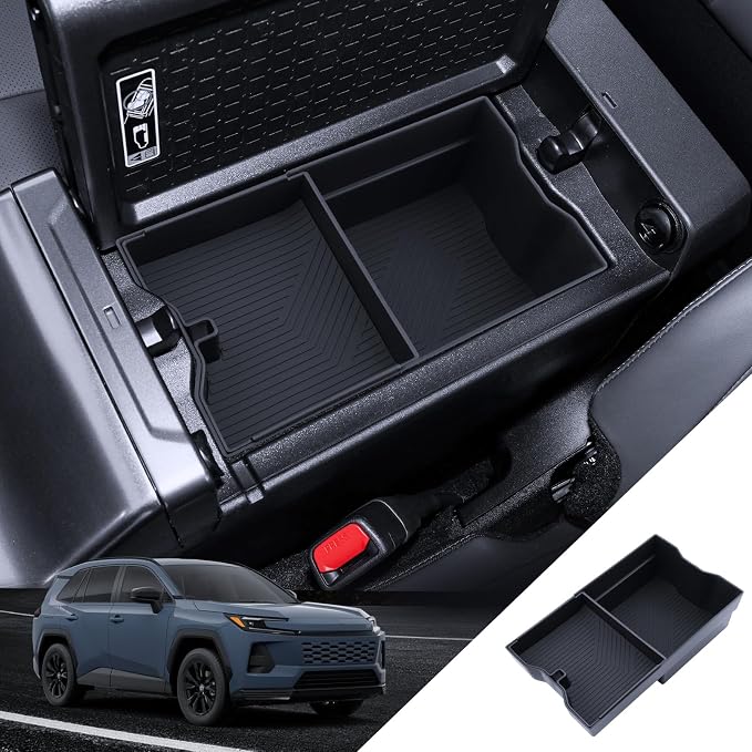 for RAV4 Center Console Organizer 2026 Toyota RAV4 (6th Gen) Hybrid/PHEV Accessories Armrest Tray Middle Storage Box Insert Container Durable ABS Plastic