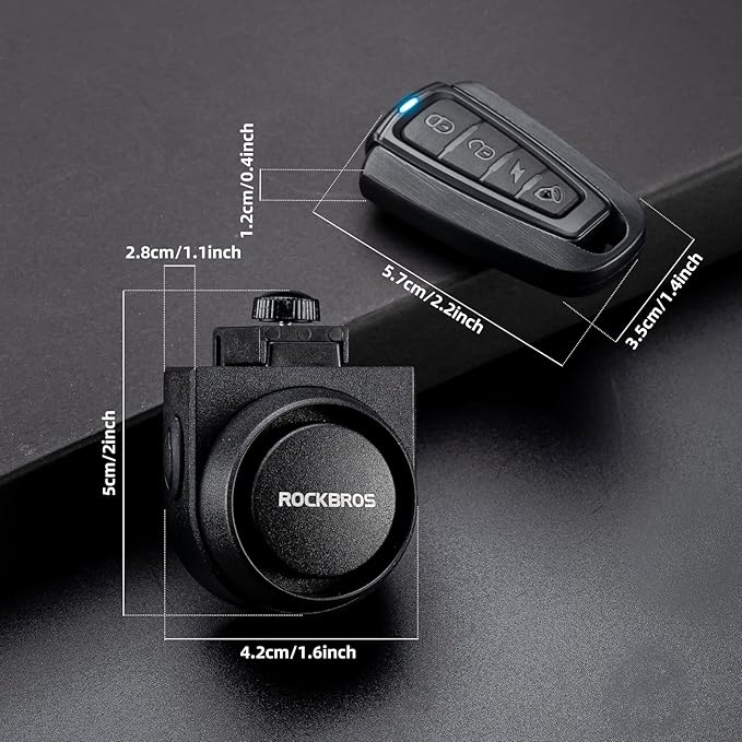 ROCKBROS 115dB Bike Alarm Vibration Motion Sensor Waterproof Motorcycle Alarm
