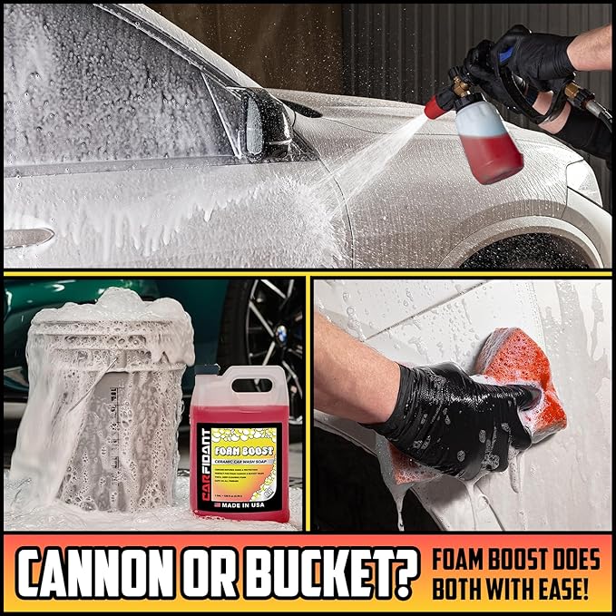 Carfidant Foam Boost Off-Road & ATV Wash Soap – Heavy Duty pH-Balanced Car Wash for Trucks, UTVs, RVs & Dirt Bikes – Quick Rinse, No Residue – Works with Foam Cannons, Guns & Buckets – 64 fl. Oz.