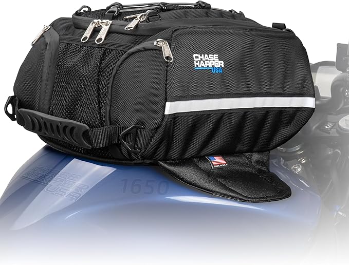 Chase Harper USA 1650 Magnetic Tank Bag - Water-Resistant, Tear-Resistant, Industrial Grade Ballistic Nylon with Anti-Scratch Rubberized Polyester Bottom, Strong Neodymium Magnets, 11.5"L x 10"W x 7"H