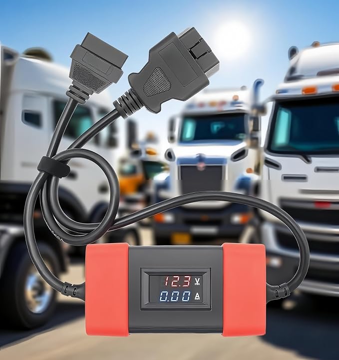 A0282 OBD2 Adapter 24V to 12V for Heavy Diesel Truck, for Launch X431 Easydiag 2.0/3.0/GOLO and Thinkdiag OBD2 Scanner.