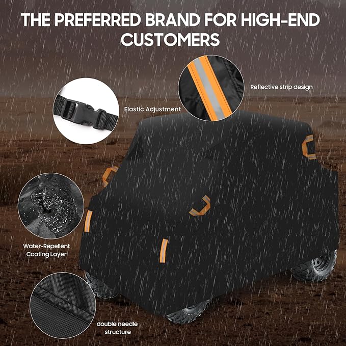 4-6 Seaters UTV Covers Waterproof Outdoor,Heavy Duty Fadeless Oxford Cloth,Windproof All Weather Side by Side Covers Accessories for Polaris RZR Can-Am Yamaha Honda,157Lx59Wx71H Inches