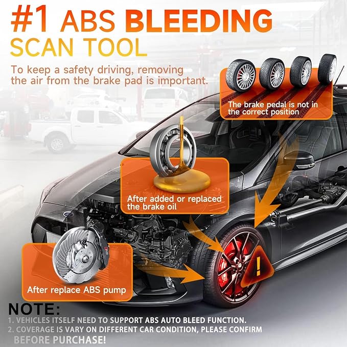 FOXWELL NT630 Plus OBD2 Scanner ABS Auto Bleed Scan Tool with Diagnostic Extension Cable