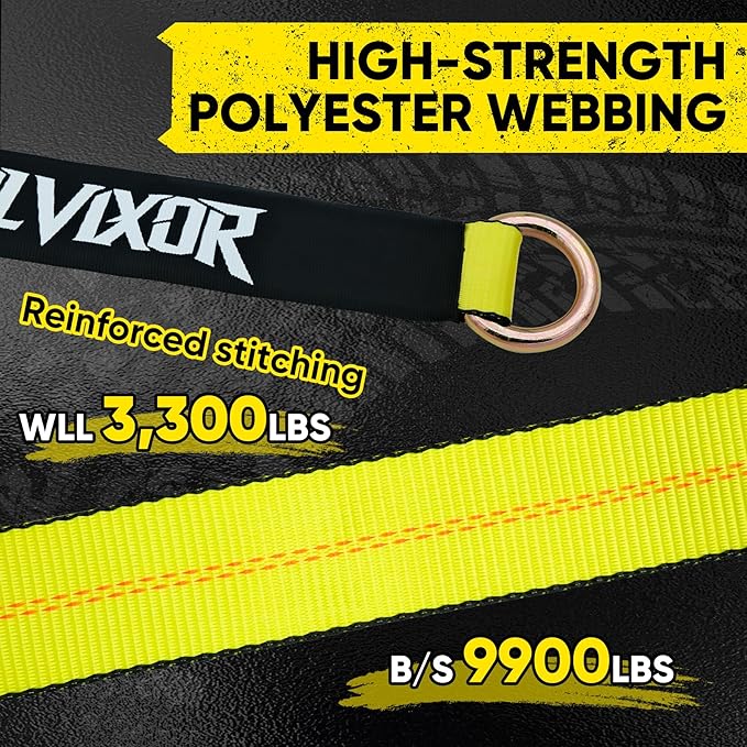 4 Pack Car Tie Down Straps for Trailers - 2" x 96" - 9900LBS Break Strength - Tire Ratchet Strap with Snap Hooks - Adjustable Wheel Straps for Hauling UTV, SUV, Truck, Any Cars