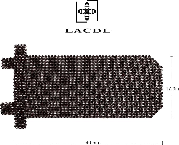 LACDL Beaded Car Seat Covers for Cars, Cooling Bead Seat Cover for Trucks & SUVs - Auto Ventilated Seat Cooler Pad, Natural Wood Breathable Beads - Sweat Protector for Summer, Dark Red