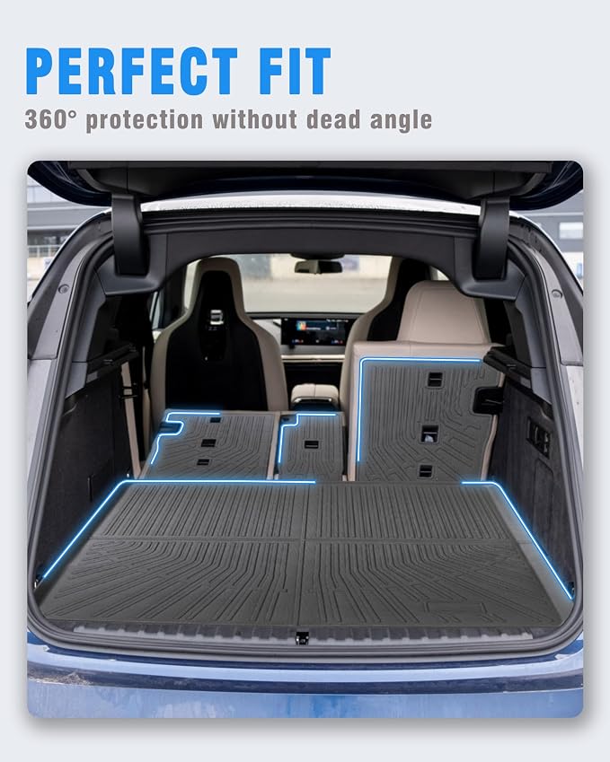Cargo Liners Backrest Mat for BMW IX Accessories 2022-2025 with Hook&Loop Rear Trunk Mat Rear Seat Back Cover Protector All Weather Anti-Slip Split Dog Liner 4 PCS