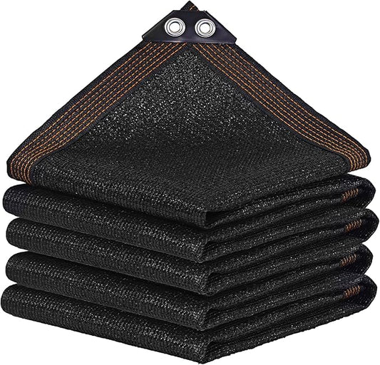 winemana Black Shade Cloth 70%, 8x10 FT Mesh Tarp - Garden Shade for Greenhouse, Patio, Vegetables, Plants Cover and Chicken Coops, Sun Shade Net for Outdoor Protection with Reinforced Grommets