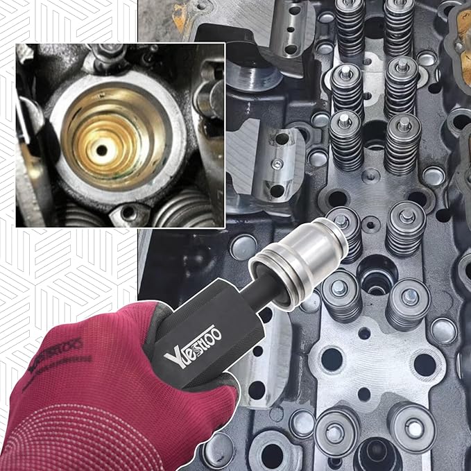 9U-6891 Injector Sleeve Cup Remover & Installer Tool Kit, Compatible with CAT Caterpillar C10 C12 C15 C16 C-18 3406E Engines, 6 PCS Fuel Injector Sleeve Removal Installation Tools