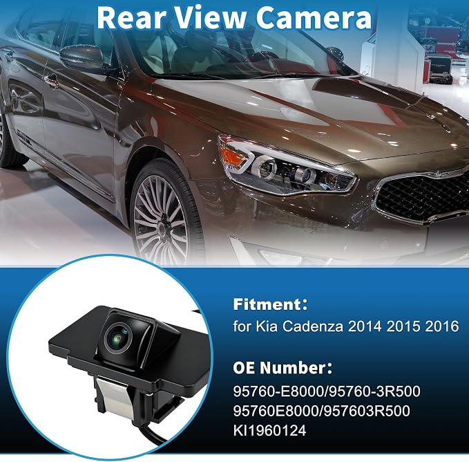 Rear View Camera for Kia Cadenza 2014 2015 2016 Park Assist Backup Reverse Camera Replace No.95760-E8000/95760-3R500/95760E8000/957603R500/KI1960124