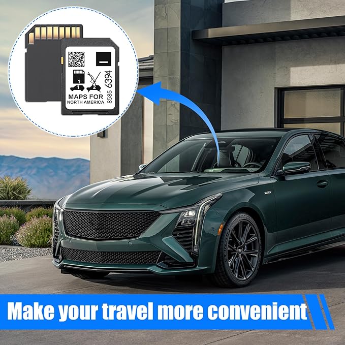 2025 Latest Navigation SD Card Update,Accessories 8585 6394 Compatible with Cadillac, Buick, Chevrolet, GMC,Maps Includes USA Canada Mexico