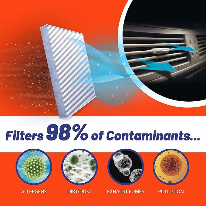 FRAM Fresh Breeze Cabin Air Filter Replacement for Car Passenger Compartment w/ Arm and Hammer Baking Soda, Easy Install, CF12155 for Select Volvo Vehicles