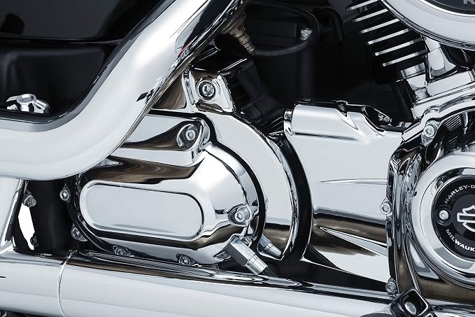 Kuryakyn 6456 Precision Transmission Shroud/Covering for Milwaukee-Eight Powerplants: 2018-19 Harley-Davidson Softail Motorcycles, Chrome