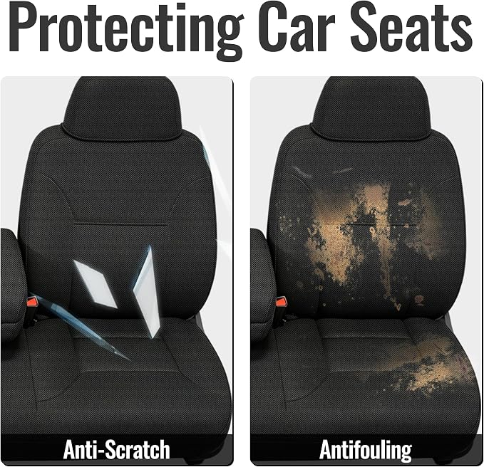 Front 60/40 Split Bench Seat Covers for Chevy Silverado Tahoe GMC Sierra 1995-2000 Front 60/40 Split Bench Seat with Opening Center Console Composite Fabric - Black