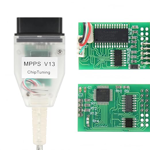 V13MPPS Programming Cable Compatible for ECU EDC15 EDC16 EDC17 MED9.X ME7.X and Siemens PPD1/X, OBD2 ECU Chip Tuning Tool. Driver/APP Must Be Installed