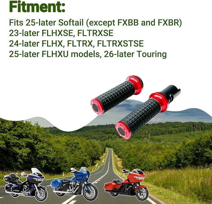 Electronic Throttle Control Handlebar Grips Compatible with 2023 CVO 121 Road Glide/Street Glide, 2024-2025 FLTRX/ST/FLHX, 25-Later Softail