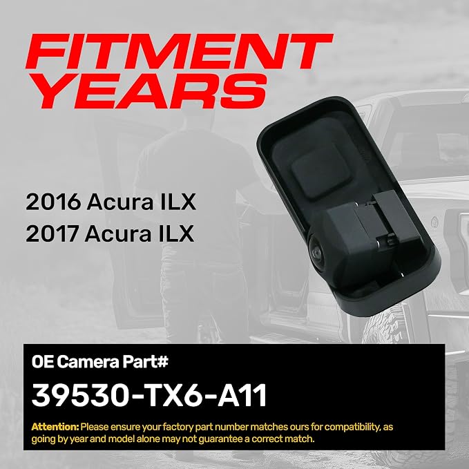 Master Tailgaters Replacement for Acura ILX (2016-2017) Backup Camera OE Part # 39530-TX6-A11