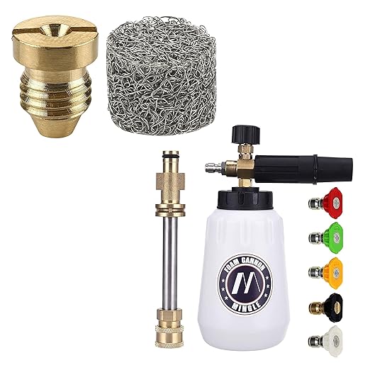 M MINGLE Foam Cannon, Foam Cannon Orifice Nozzle Tips and Foam Maker, Replacement Parts for Sun Joe SPX Series Pressure Washer