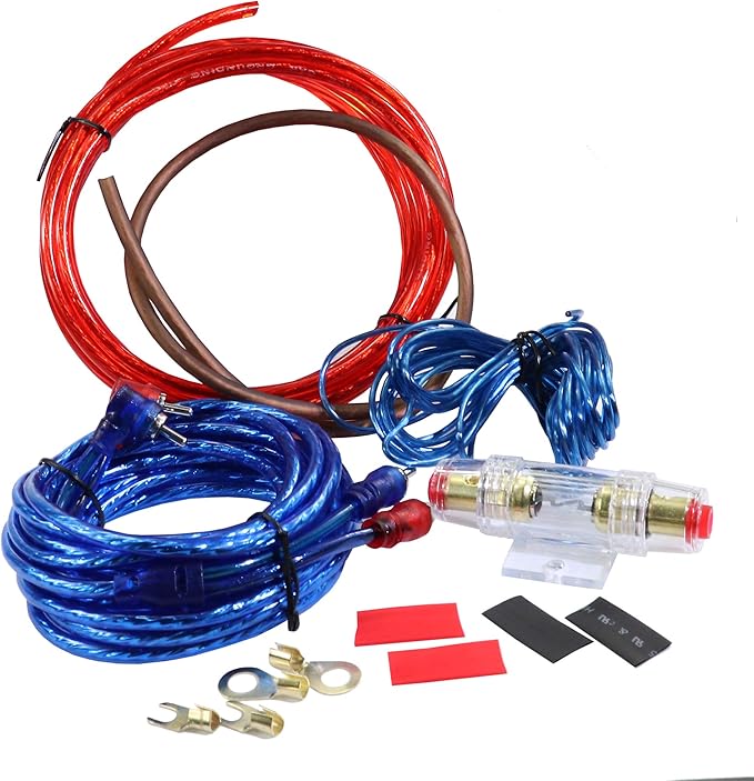 10 Gauge Car Amp Wiring Kit –Welugnal A Car Amplifier Install subwoofer Wire Wiring Kits Helps You Make Connections and Brings Power to Your Radio, Subwoofers and Speakers Amp Power Wire