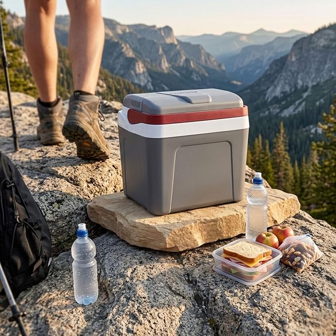 Koolatron 12V Iceless Cooler & Warmer – Portable 26 qt Electric Cooler/Nevera Portátil Eléctrica for Car Truck Camper Boat Hard Sided Mini Fridge for Camping Picnic Travel Lunch Food Drinks Office
