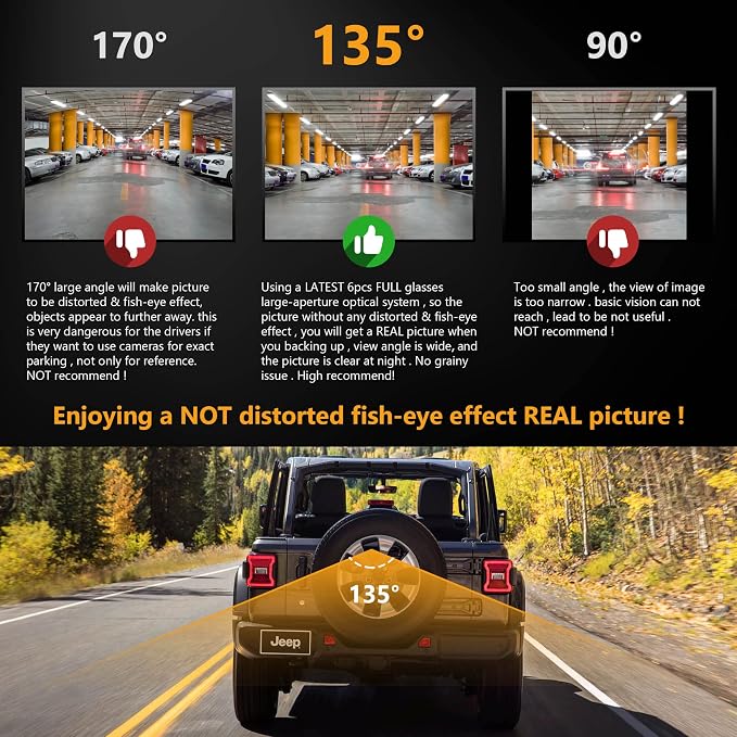 NATIKA Backup Camera for 2007-2018 Jeep Wrangler JK: Starlight Night Vision 720P AHD and TVI Waterproof HD Spare Tire Mount Backup Reverse Rear View Camera for Jeep Wrangler JK 2007-2018