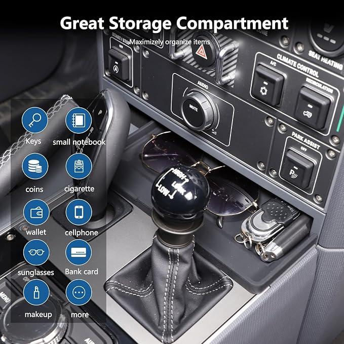 Car Center Console Storage Tray Compatible with Ineos Grenadier 2020-2026 Shift Storage Box Tray Non-Slip Storage Tray Interior Storage Box