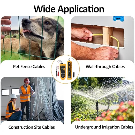 Underground Wire Locator Upgrade, RockyMars Cable Tester for Invisible Fence for Dogs, Circuit Breaker Finder, Electric Fence Wire Tracer, Wire Break Locator, etc.