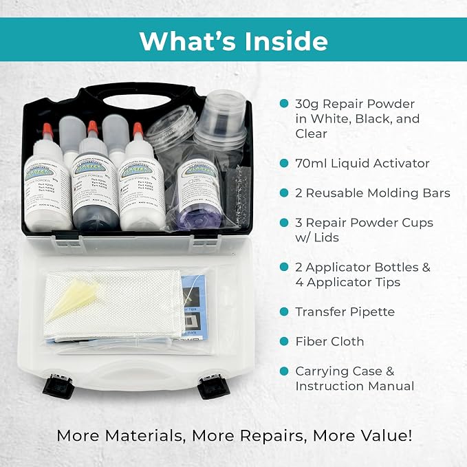 Plastex Plastic and Fiberglass Repair - Easily fix, Recreate Broken Plastic, Fiberglass Wood & More! Plastex Master Tech Kit