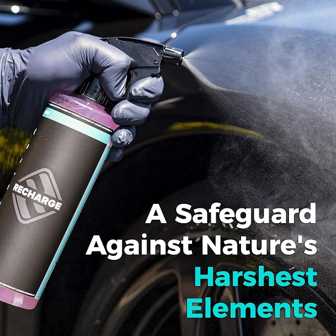 Recharge Ceramic Coating Spray (16oz) | Ultra Hydrophobic Car Detail Spray | Wet or Dry Application | Replaces Wax & Sealants | DIY Protection for Cars, Trucks & SUVs | Up to 6 Months