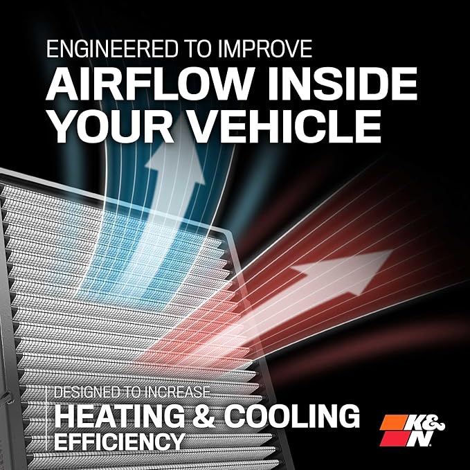 K&N LIFETIME Cabin Air Filter: Premium, Washable, Clean Air for your Cabin: Compatible with 2012-2025 Mazda: 3, 6, CX-5, VF2056