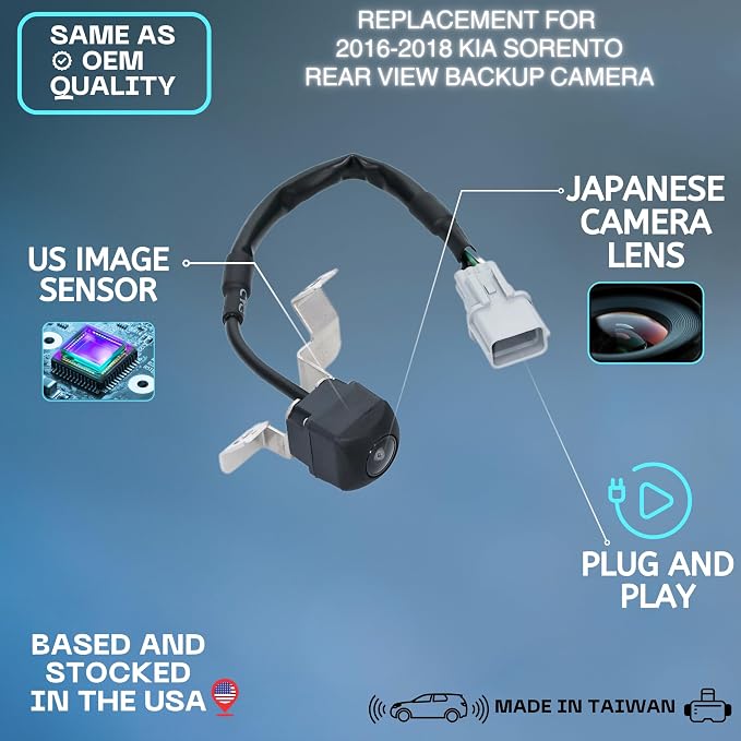 Backup Camera Replaces for 2016-2018 Kia Sorento OE Part # 95760C6210 95760C6200