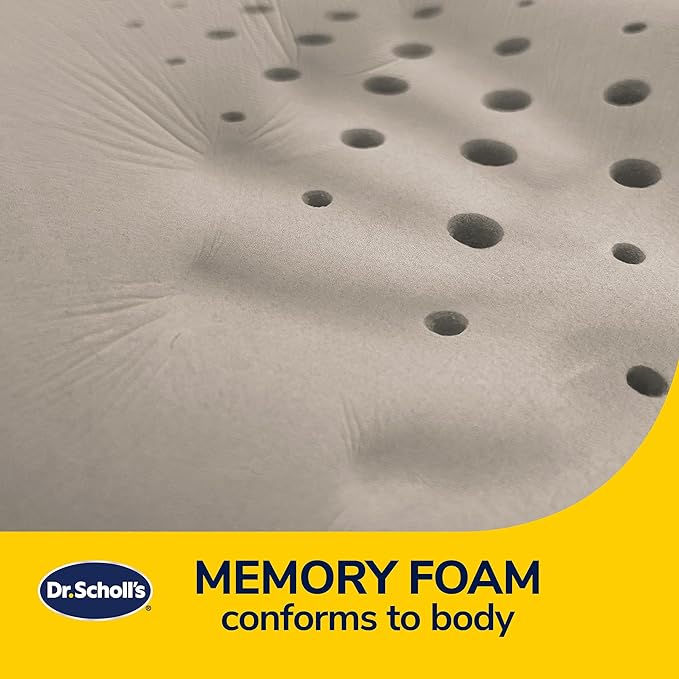 Dr. Scholl’s Massaging Gel Lumbar Seat Cushion for Car, Truck, SUV — Black