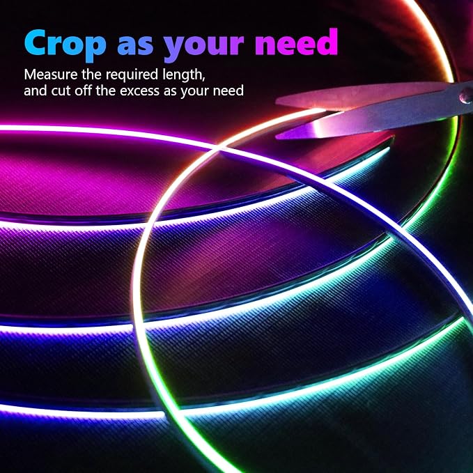 Dreamcolor Acrylic Interior Car Lights, AMKI Car LED Strip Light with APP Control, Car Accessories Car Ambient Neon Light Kit with RGB 14 in 1 and 175 inches 593 LEDs, 16 Million Color Sound Activated