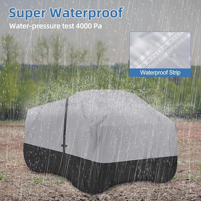 ATV Cover, 600D Waterproof & Windproof 4 Wheeler Covers, Quad Cover Fit for Polaris Yamaha Suzuki Honda, Outdoor Storage All Weather Protect, 85" L x 50W x 42" H