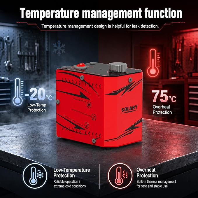 Solary Smoke Machine Automotive Vacuum:5 PSI Automotive Leak Detector, Fast Engine & Exhaust System Leak Detection for Used Car Buyers – Essential Pre-Purchase Car Inspection Tool