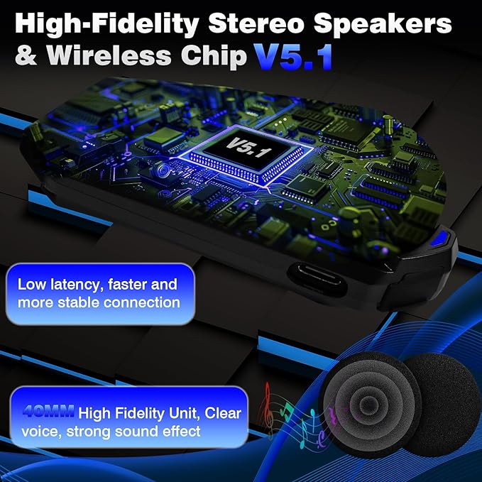 Motorcycle Helmet Headset 8 Riders Communication System X8 Intercom with Music Sharing/HiFi Sound/3 EQ Music Modes/DSP&CVC Noise Cancellation/IP67/FM Radio - X8-Carbon Fiber 2 Pack
