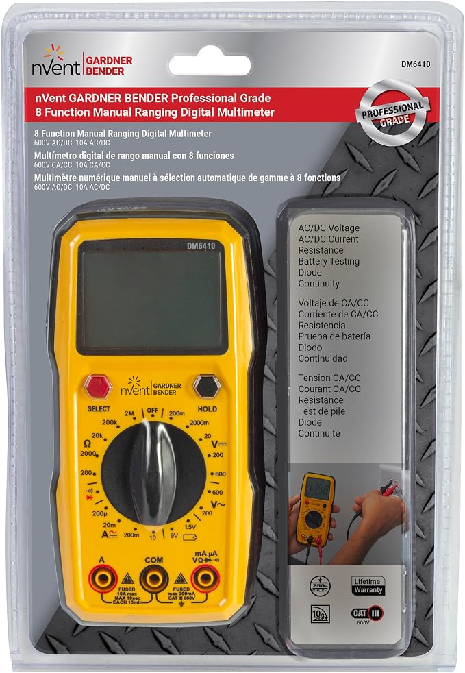 Sperry Instruments DM6410 8 Function Digital Multimeter, Yellow