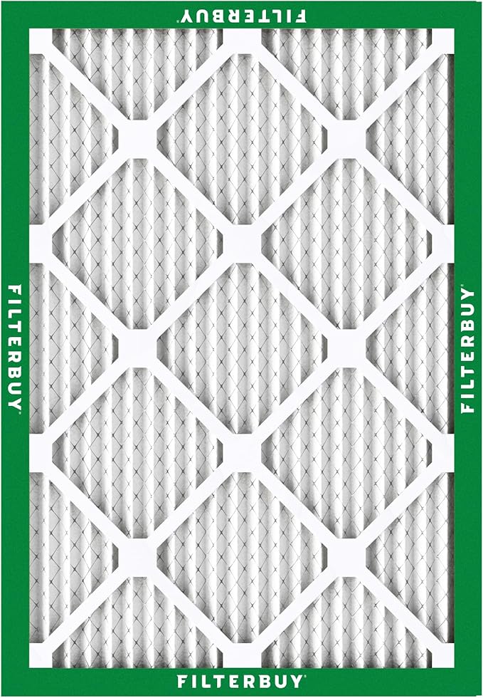 Filterbuy 16x22x1 Air Filter MERV 8 Essential Dust & Allergy Defense (3-Pack), Electrostatic Pleated HVAC AC Furnace Filters Replacement (Actual Size: 15.50 x 21.50 x 0.75)