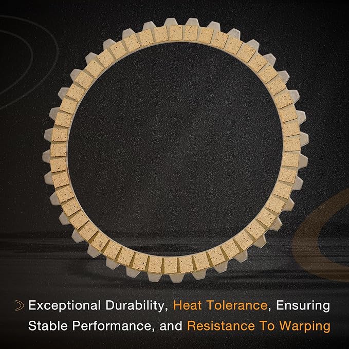 17PCS Extra Plate Friction Steel Clutch Disc Kit Compatible with Harley Davidson 1991-2017 Sportster, 1990-1997 Touring Dyna Softail, 1991-2002 Buell All Models Replaces 307-30-10011