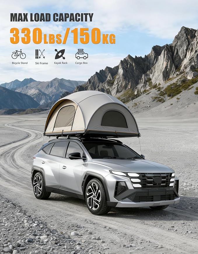 KINGGERI 330lb Lockable Roof Rack Cross Bars Compatible with Hyundai Tucson 2016-2026 SEL/N Line/Limited with Flush Side Rails, Heavy Duty Rooftop Aluminum Roof Rails Crossbars Luggage Accessories