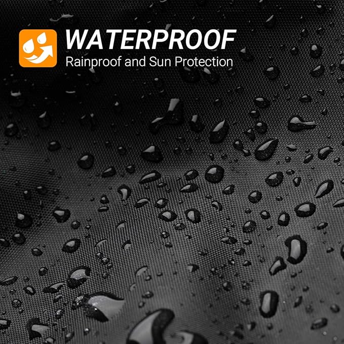 Favoto Bike Cover Waterproof Outdoor Bicycle Cover Thicken Oxford Windproof UV Snow Rustproof with Lock Hole Storage Bag for Mountain Road Bike City Bike Beach Cruiser Bike, Mid-Orange