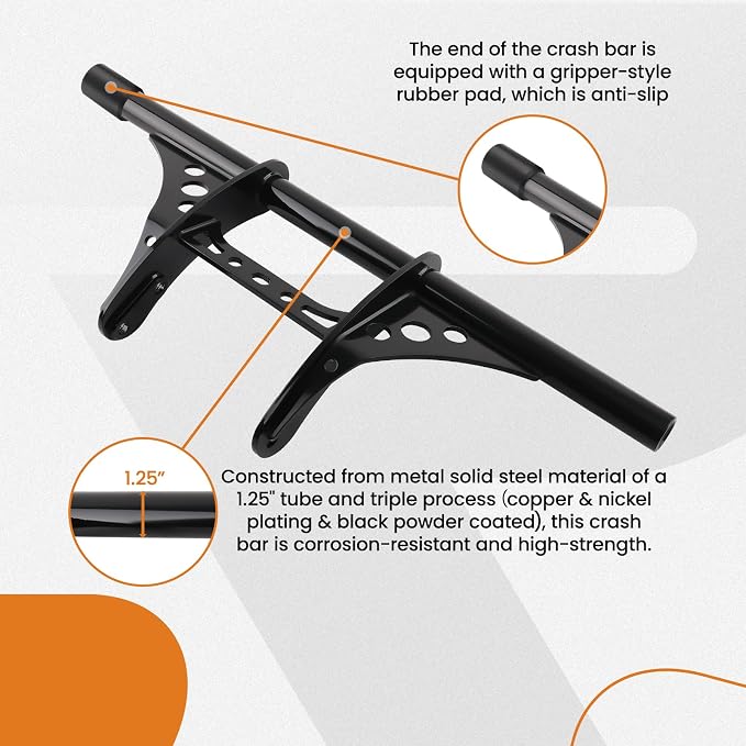 maXpeedingrods Front Engine Guard Crash Bar Highway Peg Bar for Harley Sportster 883 1200 2004-2023