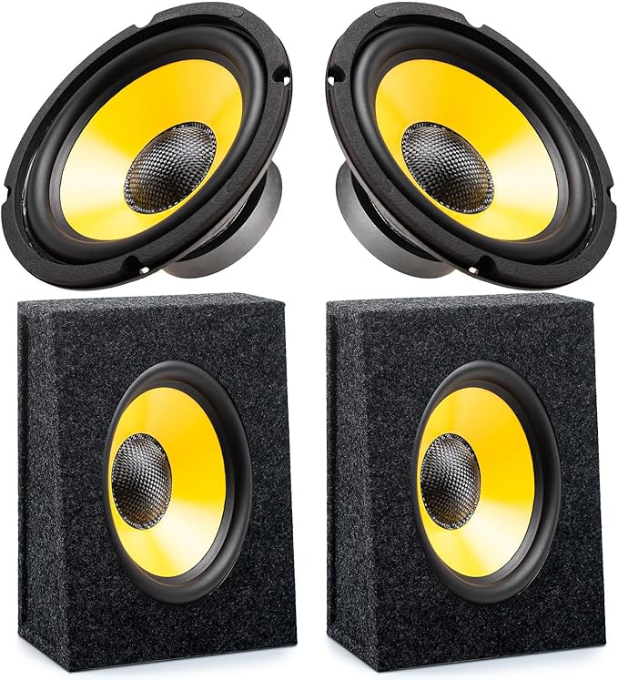 BBTO 2 Pcs Angled Style Car Audio Speaker Box 6x9 Speaker Boxes Car Audio Enclosures Sturdy Constructed Truck Speaker Box for Home Vehicle Subwoofer Sound Supplies(8.66 x 4.72 x 12.8 Inch)