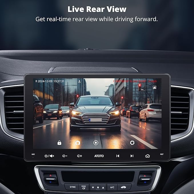 ATOTO AC-RCR04W 1080P Rearview Recording Camera,HDR,145° Wide Angle,Live Rear View,IP67 Waterproof,Backlight Compensation,Gain Control,Compatible with S8 UN/PN/MS(S8 PN only for Real-Time View)