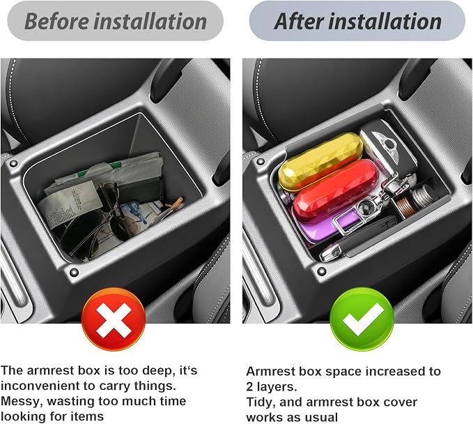 SKTU for 2025 2026 VW Golf Accessories Center Console Organizer for 2025 2026 Volkswagen Golf Console Tray 2025 2026 Golf ABS Durable Console Organizer with Coin Holder (Blue)