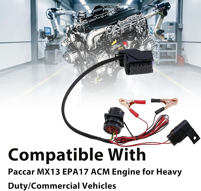 Diagnostic Cable for Paccar MX13 EPA17 ACM Heavy-Duty Engine | Compatible with Paccar MX13 EPA17 ACM engine;For heavy-duty and commercial vehicles;Durable diagnostic cable, easy plug-in.