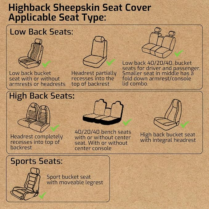 Aegis Cover Sheepskin Seat Cover Genuine Australian Merino Wool Front Seat Cover Luxury Dense Pelt Universal Fit for Most Cars, SUVs, Trucks, Bucket-Style, 54 X 22 Inches (Grey)