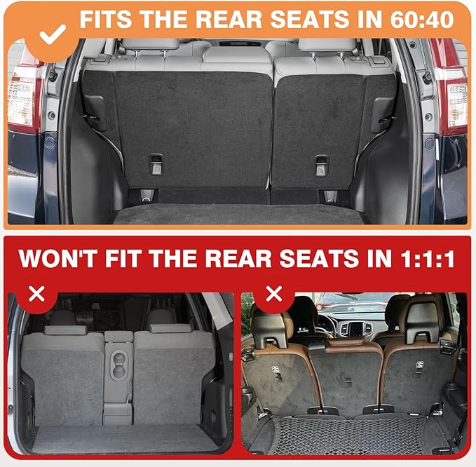 TripleAliners Vehicle Mat Universal Fit Trunk Cargo Liner All Weather Protection XPE Material Seat Back Protector Trim-to-Fit Compatible with Most Cars SUV Sedan(Backrest Mat) NO for Suede Surface