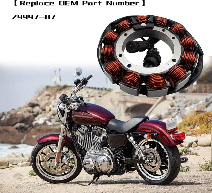 KARSEE Stator Coil 29997-07 Compatible With Harley Davidson Sportster 1200 Sportster 883 2007-2013 XR1200 2008-2010 XR1200X 2010-2012