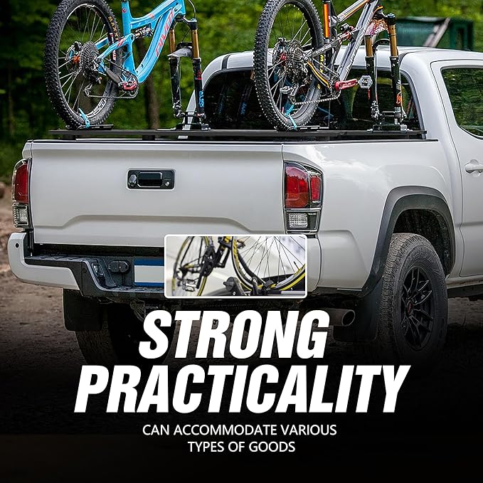 YZONA Adjustable Truck Bed Racks Compatible with Tacoma/Silverado/Sierra/Ram/Tundra/Titan/Frontier/Colorado/Canyon/Ford F-Series/JT/Ranger/Maverick, Universal Cargo Cross Bar