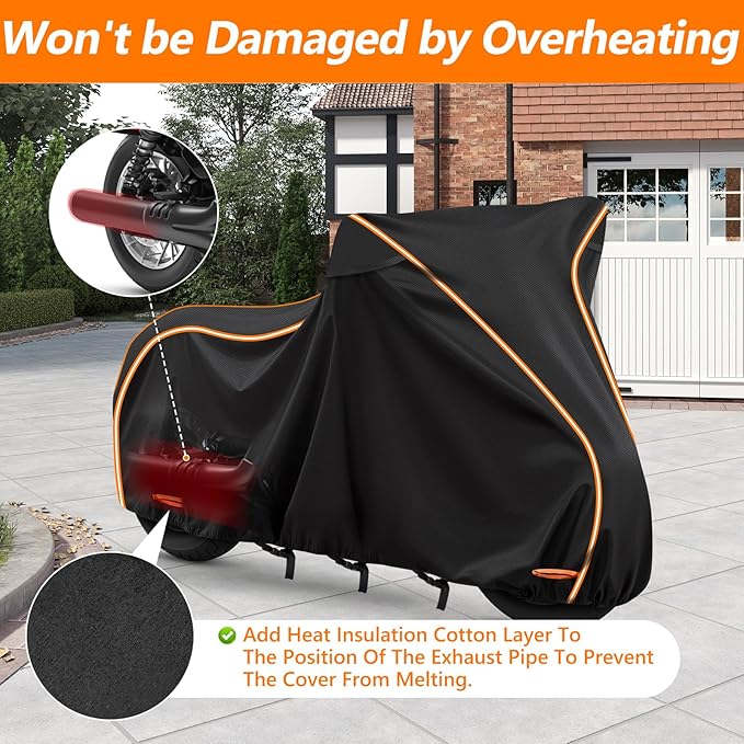 420D Motorcycle Cover for Sport Model Harley Davidson Sportster S, Sporster 883, Nightster Special, Superlow, Superlow 1200T, 1200 Custom,Outdoor Bike Cover Windproof Heavy Duty Waterproof Protection